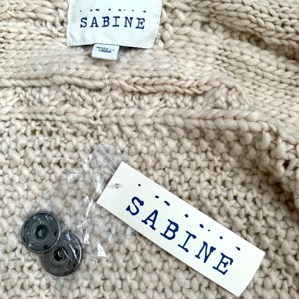 Sabine Cozy Cream Cable Knit Sweater - Picture 8 of 11